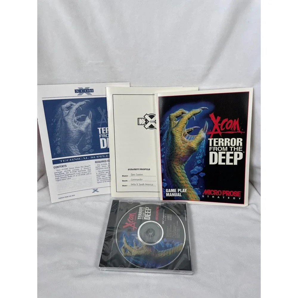 X-COM Terror From the Deep PC Big Box MicroProse 1995 MS-DOS CD-ROM Vintage NEW